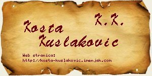 Kosta Kušlaković vizit kartica